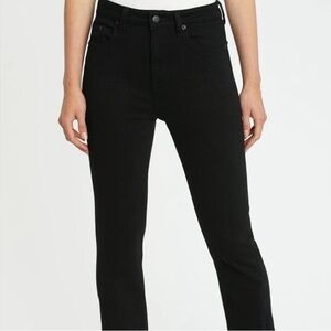 Pistola Teagan High Rise Cut Cropped Straight in Dark Vinyl, size 26